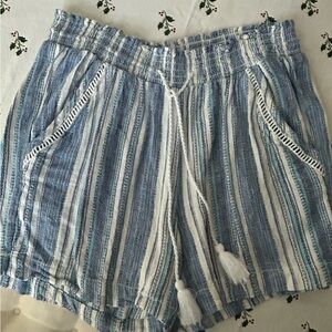 Briggs New York Blue and White High Waist Shorts